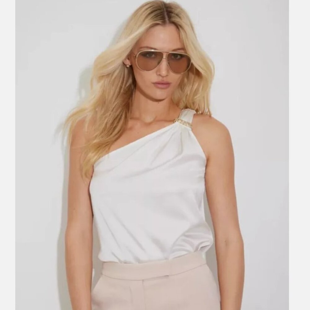 Generation Love Lia Crystal Chain Blouse White M